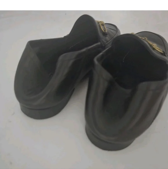 GUCCI Brixton Black Leather Horsebit Loafer Size EU 36.5 US 6.5 Collapsible Heel - Picture 12 of 16
